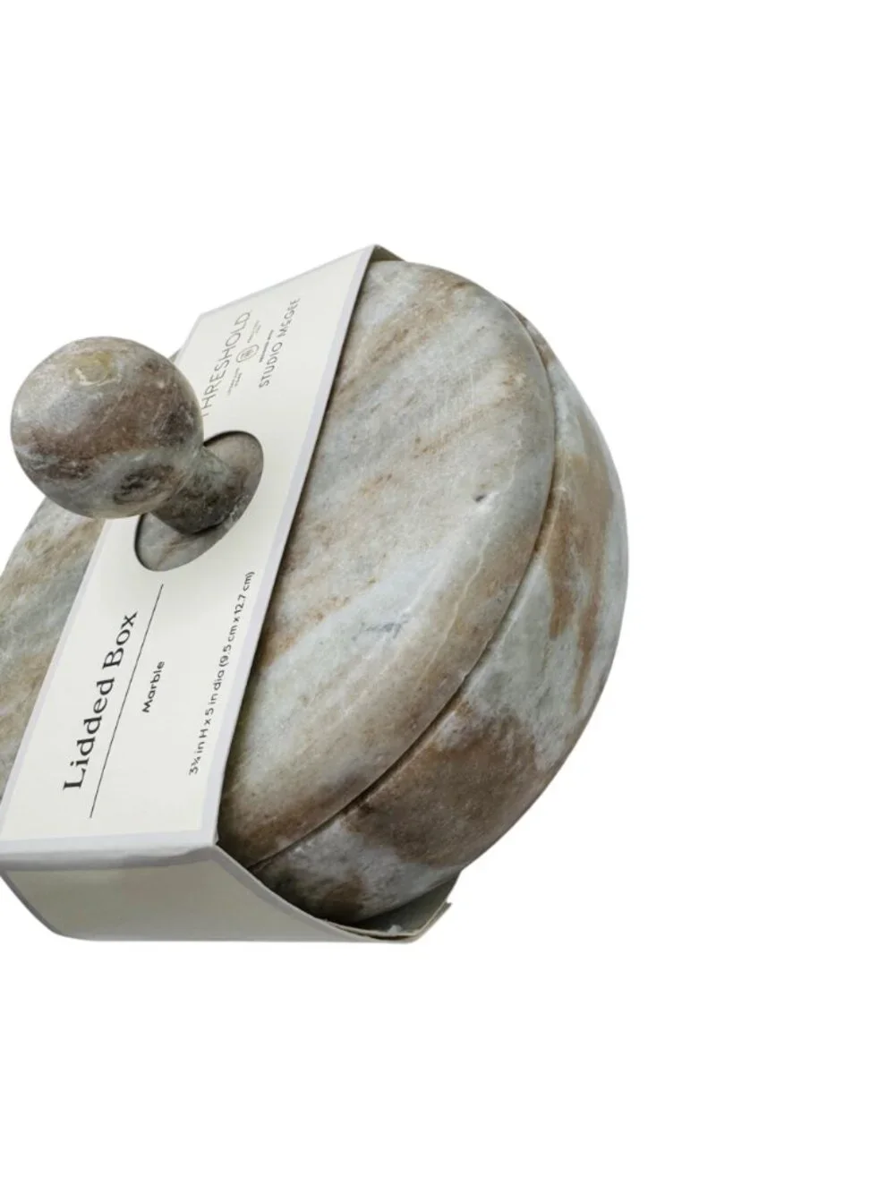 Threshold Studio McGee Marble Lidded Box Home Décor Storage